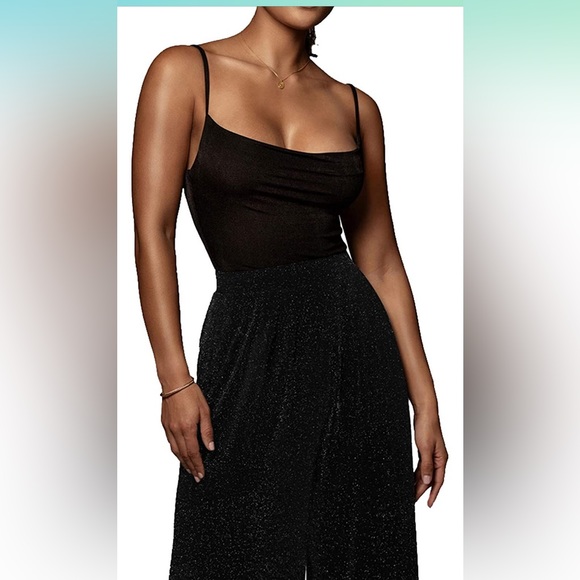 Women High Elastic Waist Wide Leg Palazzo Pants Long Pant Trouser from Amazon - Picture 5 of 7